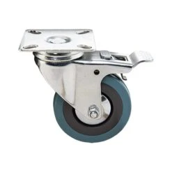 F.F. GROUP - Ρόδα Βιομηχανική Νάυλον Β.Τ. με Φρένο ∅125mm 65x65x160mm