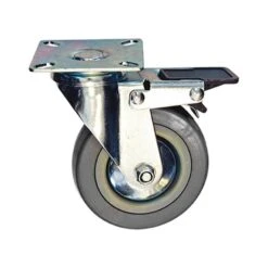 F.F. GROUP - Ρόδα Περιστρεφόμενη με Φρένο ∅125mm 7.5x7.5x15.7cm