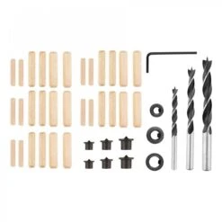 VERTO - 60H285 Τρυπάνια Ξύλου και Στοπ Βάθους Σετ 43 Τεμάχια