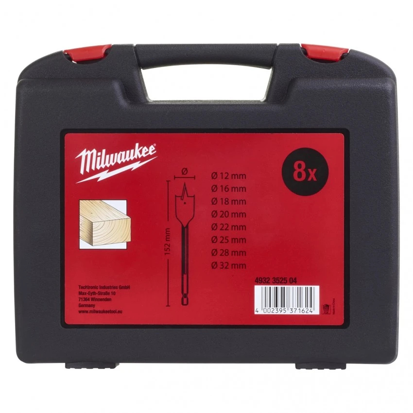 MILWAUKEE - Σετ Ξυλοτρύπανα Φτερού - 8 Τεμάχια 5 MILWAUKEE - Σετ Ξυλοτρύπανα Φτερού - 8 Τεμάχια - Image 3