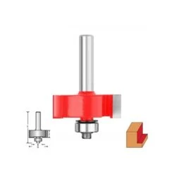 BENMAN - Φρέζα Πατούρας Με Ρουλεμάν Οδηγό Δίκοπη, Στέλεχος 8mm