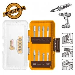 INGCO - AKDL10801 Σετ Φρέζες Καρβιδίου Βολφραμίου για Μέταλλα 8 Τεμάχια