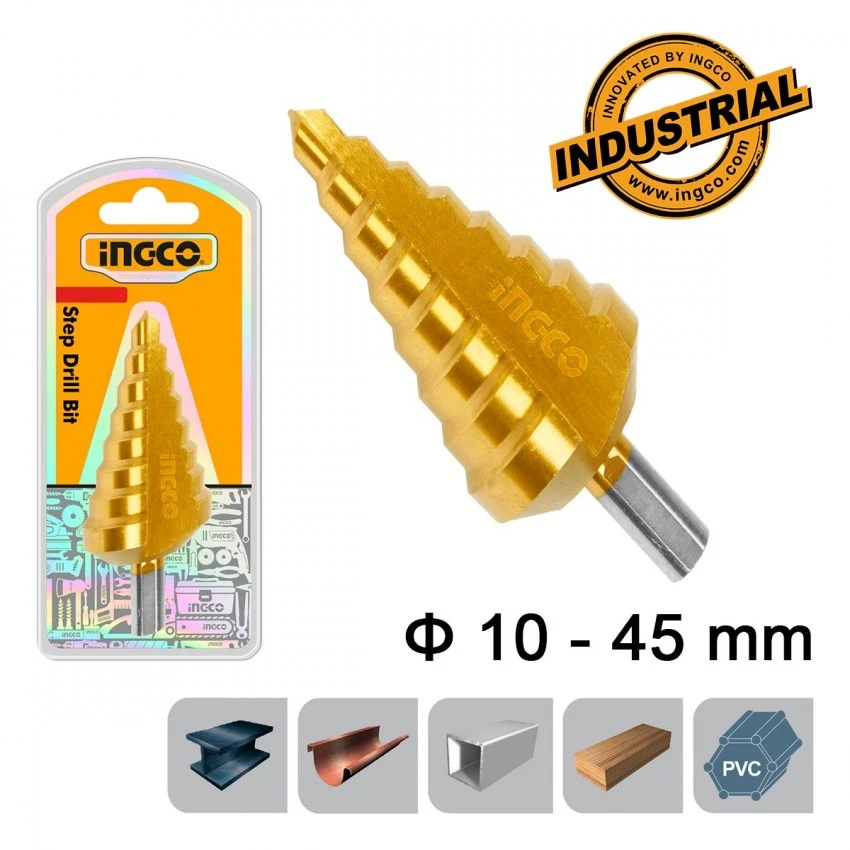 INGCO - AKSDS10453 Τρυπάνι Κωνικό με Διαβάθμιση 10-45 Mm 3 INGCO - AKSDS10453 Τρυπάνι Κωνικό με Διαβάθμιση 10-45 Mm