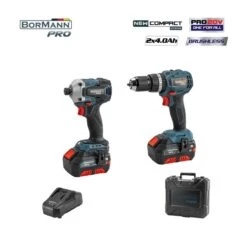 BORMANN PRO - BBP5003 Σετ Δραπανοκατσάβιδο Κρουστικό & Παλμικό Κατσαβίδι 20V (2x4.0Ah)