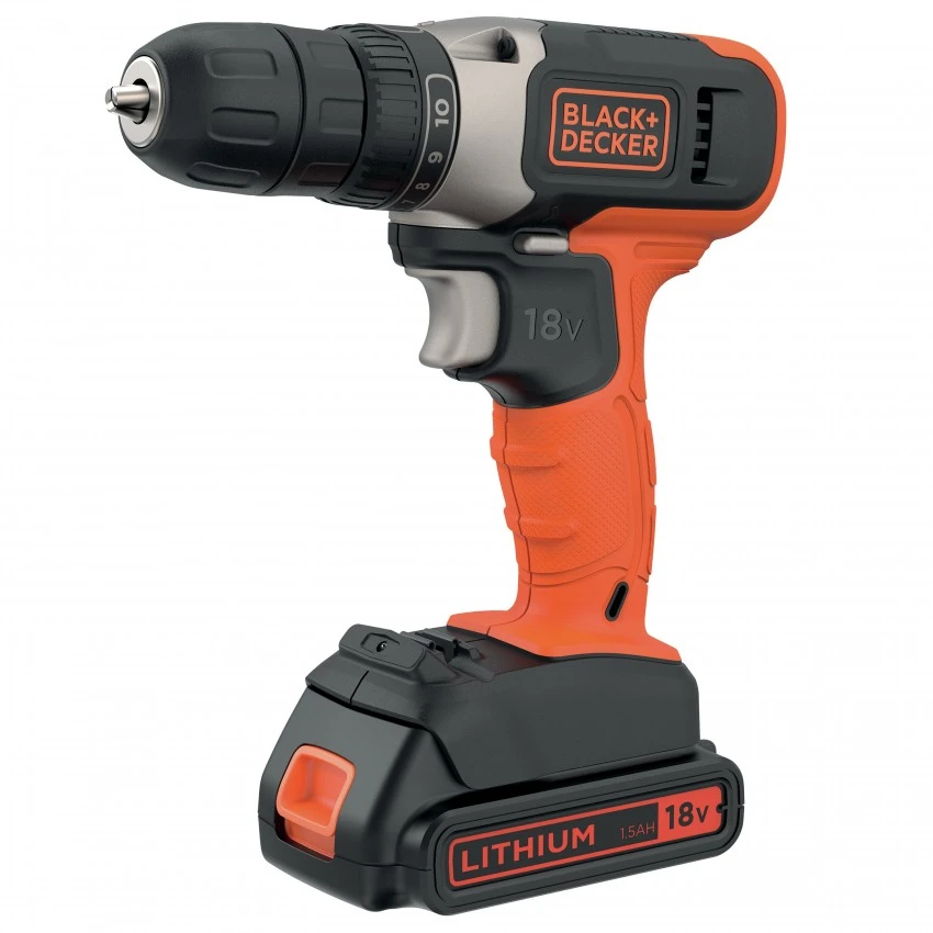 BLACK & DECKER - BCD001C2-QW 18V Δραπανοκατσάβιδο Μπαταρίας (2x1.5Αh) 3 BLACK & DECKER - BCD001C2-QW 18V Δραπανοκατσάβιδο Μπαταρίας (2x1.5Αh)