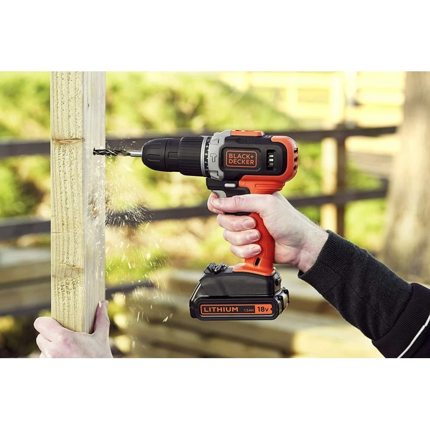 BLACK & DECKER - BCD003C1-QW 18V Κρουστικό Δραπανοκατσάβιδο 2 Ταχυτήτων (1x1.5Ah) 5 BLACK & DECKER - BCD003C1-QW 18V Κρουστικό Δραπανοκατσάβιδο 2 Ταχυτήτων (1x1.5Ah) - Image 3