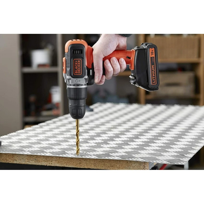 BLACK & DECKER - BCD003C1-QW 18V Κρουστικό Δραπανοκατσάβιδο 2 Ταχυτήτων (1x1.5Ah) 6 BLACK & DECKER - BCD003C1-QW 18V Κρουστικό Δραπανοκατσάβιδο 2 Ταχυτήτων (1x1.5Ah) - Image 4