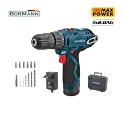 BORMANN LITE - BCD2010 Δραπανοκατσάβιδο Μπαταρίας 12V με Εξαρτήματα (1x1.5Ah)