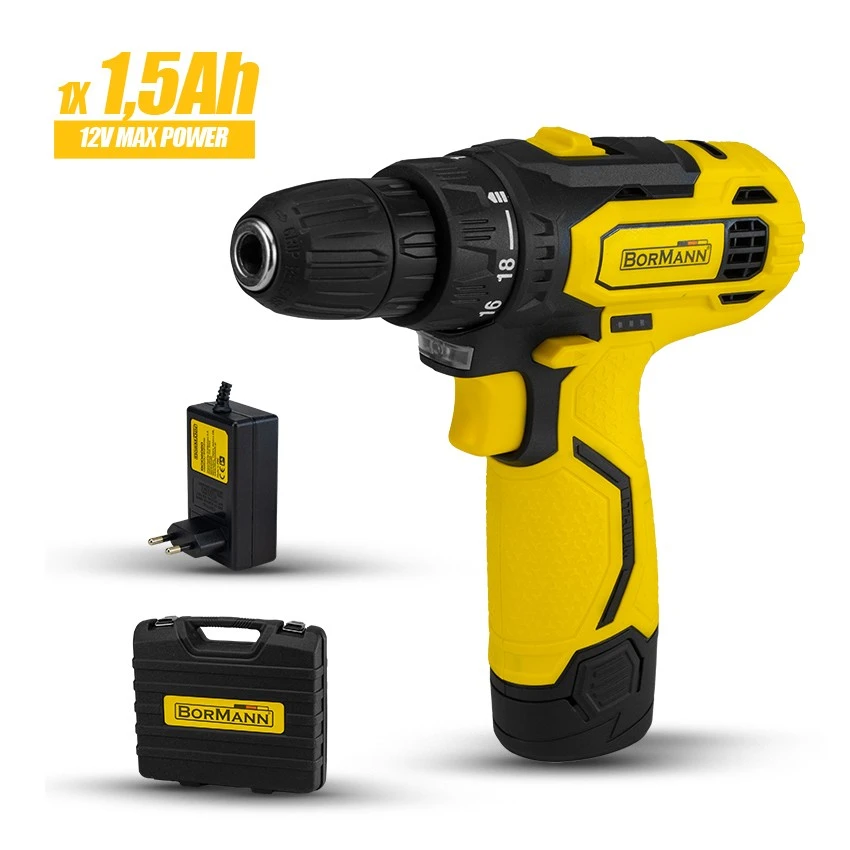 BORMANN LITE - BCD2020 Δραπανοκατσάβιδο Μπαταρίας με 128 Εξαρτήματα 12V (1x1.5Ah) 3 BORMANN LITE - BCD2020 Δραπανοκατσάβιδο Μπαταρίας με 128 Εξαρτήματα 12V (1x1.5Ah)