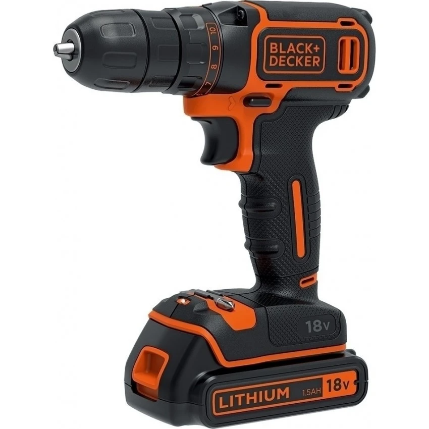 BLACK & DECKER - BDCDC18-QW Δραπανοκατσάβιδο Μπαταρίας 18V (1x1.5Ah) 4 BLACK & DECKER - BDCDC18-QW Δραπανοκατσάβιδο Μπαταρίας 18V (1x1.5Ah) - Image 2