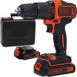 BLACK & DECKER - BDCHD18KB-QW Κρουστικό Δραπανοκατσάβιδο 18V 1.5Ah