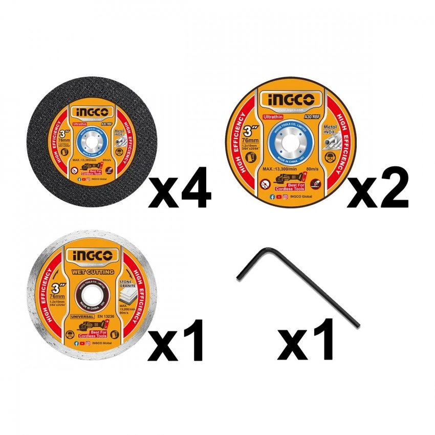 INGCO - CAGLI76011 Μίνι Τροχός Κοπής Μπαταρίας 76mm 20V (Solo) 4 INGCO - CAGLI76011 Μίνι Τροχός Κοπής Μπαταρίας 76mm 20V (Solo) - Image 2