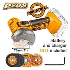 INGCO - CAGLI76011 Μίνι Τροχός Κοπής Μπαταρίας 76mm 20V (Solo)