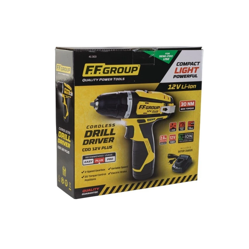 F.F. GROUP - CDD 12V PLUS Δραπανοκατσάβιδο Μπαταρίας 12V (1x2.0Ah) 4 F.F. GROUP - CDD 12V PLUS Δραπανοκατσάβιδο Μπαταρίας 12V (1x2.0Ah) - Image 2