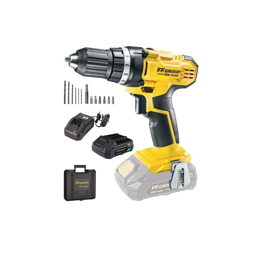 F.F. GROUP - CDD/35 20V PLUS Δραπανοκατσάβιδο Μπαταρίας 20V (2x2.0Ah) 3 F.F. GROUP - CDD/35 20V PLUS Δραπανοκατσάβιδο Μπαταρίας 20V (2x2.0Ah)