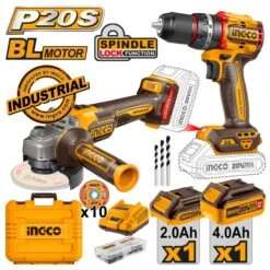 INGCO - CKLI20273E Σετ Εργαλεία Μπαταρίας 20V (1x2.0Ah) (1x4.0Ah) - 2 Τεμάχια