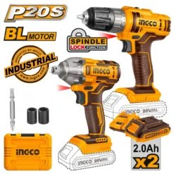INGCO - COSLI230702 Σετ Εργαλεία Μπαταρίας 20V - 2 Τεμάχια (2x2.0Ah)