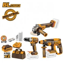 INGCO - COSLI240202 Σετ Εργαλεία Μπαταρίας 20V (2x4.0Ah) - 3 Τεμάχια