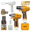 INGCO - COSLI240205E Σετ Δραπανοκατσάβιδο 0.8-10mm & Παλμικό Κατσαβίδι 1/4" & Mixer Χειρός Μπαταρίας 12V (2x1.5Ah) -Ergalia Κατάστημα cosli240205e 08 10mm 14 mixer 12v 2x15ah