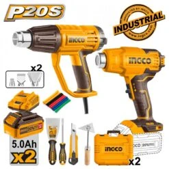INGCO - COSLI250801E Σετ Πιστόλια Θερμού Αέρα 2 Τεμάχια