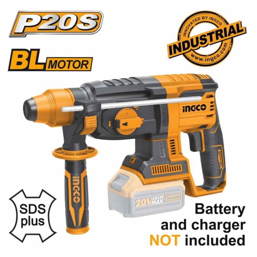 INGCO - CRHLI20228 Πιστολέτο Περιστροφικό Κρουστικό Σκαπτικό Μπαταρίας 20V (Solo) 3 INGCO - CRHLI20228 Πιστολέτο Περιστροφικό Κρουστικό Σκαπτικό Μπαταρίας 20V (Solo)