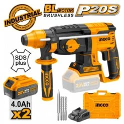 INGCO - CRHLI202287 Πιστολέτο Περιστροφικό Κρουστικό Σκαπτικό Μπαταρίας 20V (2x4.0Ah)