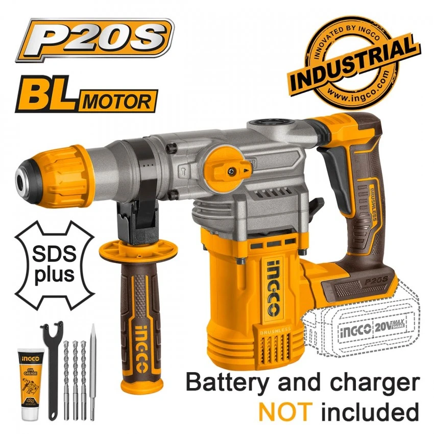 INGCO - CRHLI20288 Πιστολέτο Περιστροφικό Κρουστικό Σκαπτικό Μπαταρίας 20V (Solo) 3 INGCO - CRHLI20288 Πιστολέτο Περιστροφικό Κρουστικό Σκαπτικό Μπαταρίας 20V (Solo)