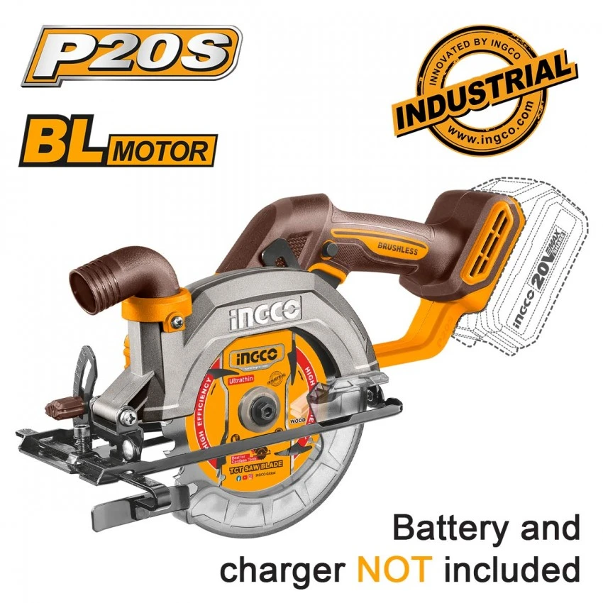 INGCO - CSLI1402 Δισκοπρίονο Μπαταρίας 140mm 20V (Solo) 3 INGCO - CSLI1402 Δισκοπρίονο Μπαταρίας 140mm 20V (Solo)