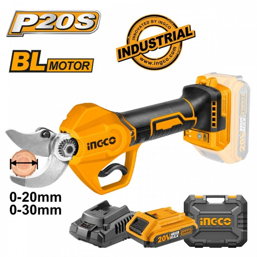 INGCO - CSSLI203083 Ψαλίδι Κλαδέματος Μπαταρίας 20V (1x2Ah) 3 INGCO - CSSLI203083 Ψαλίδι Κλαδέματος Μπαταρίας 20V (1x2Ah)