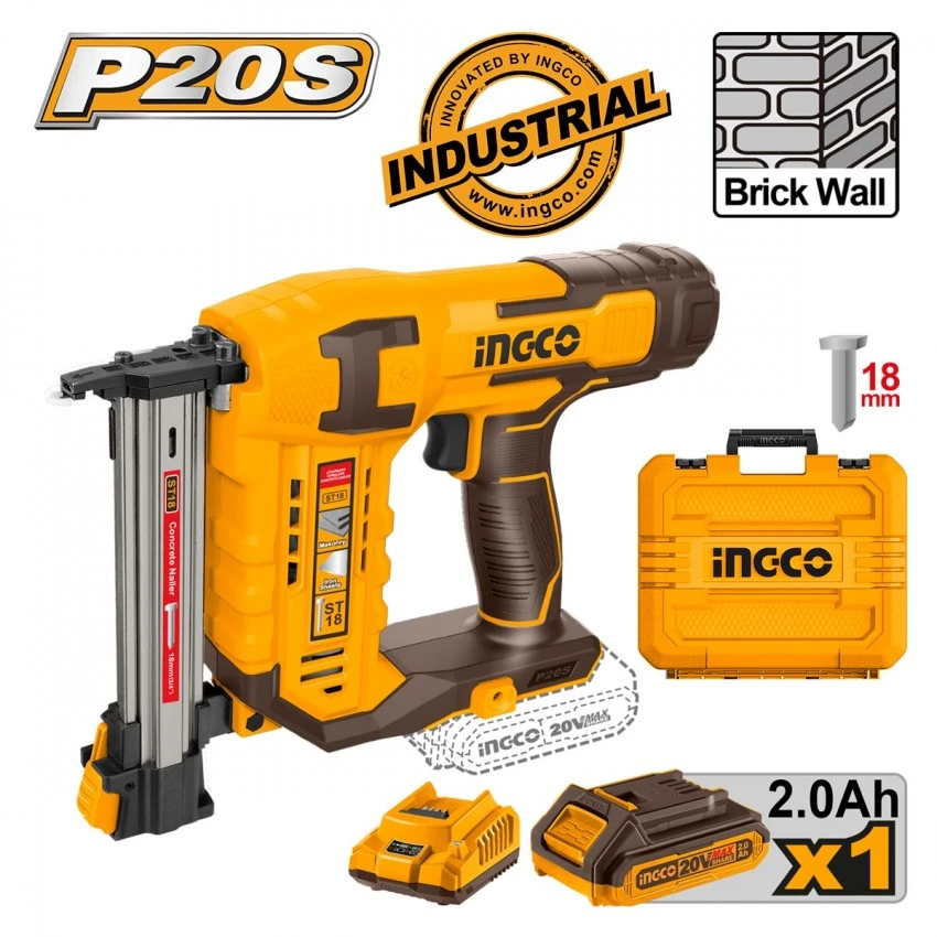 INGCO - CSTLI3808 Καρφωτικό Τοίχου Μπαταρίας 18mm 20V 4 INGCO - CSTLI3808 Καρφωτικό Τοίχου Μπαταρίας 18mm 20V - Image 2