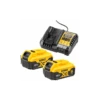 DEWALT - DCB1104P2-QW Σετ Μπαταρίες & Πολυφορτιστής XR 18V (2x5.0Ah) -Ergalia Κατάστημα dcb1104p2 qw 2 xr 18v xr 2x50ah