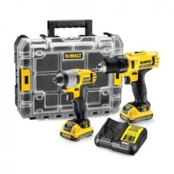 DEWALT - DCK211D2T-QW Σέτ δραπ/δο (DCD710) + Κατσ. παλμ. (DCF815) DW 2 XR LI-ION 2.0A 10.8V +Κασετίνα