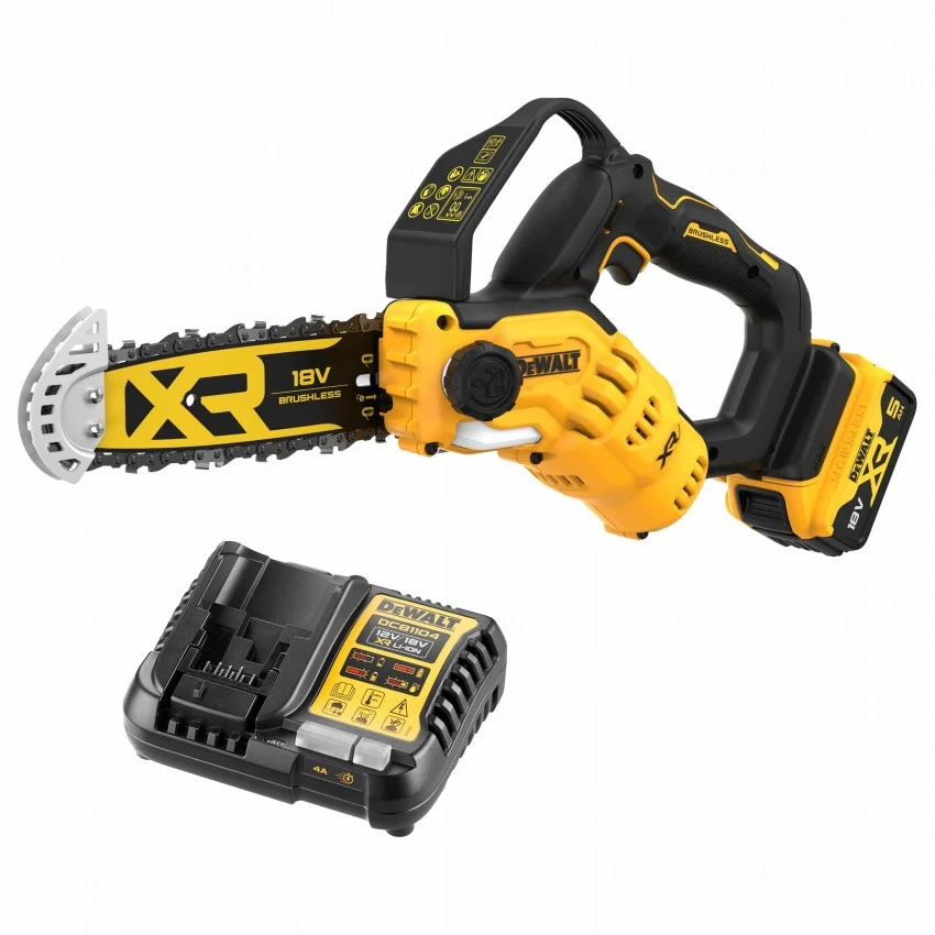 DEWALT - DCMPS520P1-QW Αλυσοπρίονο Κλαδέματος Μπαταρίας 20cm XR 18V (1x5.0Ah) 3 DEWALT - DCMPS520P1-QW Αλυσοπρίονο Κλαδέματος Μπαταρίας 20cm XR 18V (1x5.0Ah)