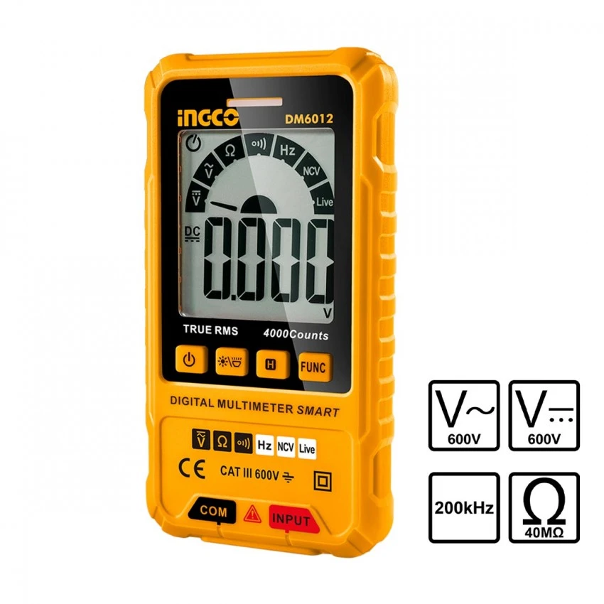 INGCO - DM6012 Ψηφιακό Πολύμετρο AC/DC 600V 4 INGCO - DM6012 Ψηφιακό Πολύμετρο AC/DC 600V - Image 2