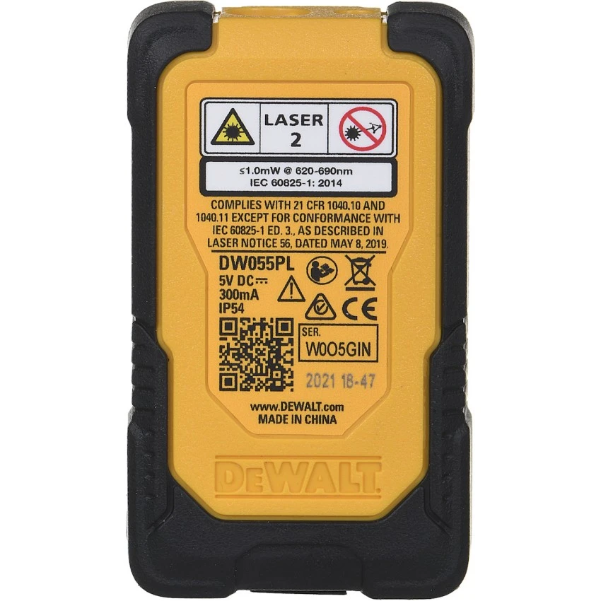 DEWALT - DW055PL-XJ Μετρητής Αποστάσεων Laser 16m 4 DEWALT - DW055PL-XJ Μετρητής Αποστάσεων Laser 16m - Image 2