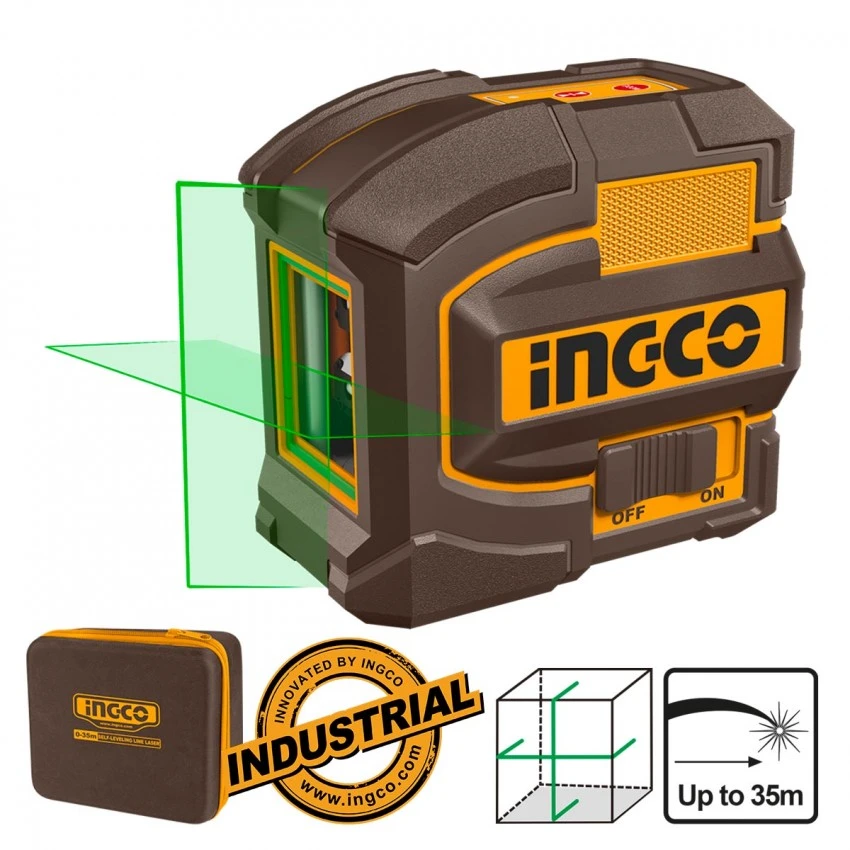 INGCO - HLL156601 Αυτοαλφαδιαζόμενο Πράσινο Laser Σταυρού 2 Ακτίνων 3 INGCO - HLL156601 Αυτοαλφαδιαζόμενο Πράσινο Laser Σταυρού 2 Ακτίνων