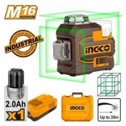 INGCO - HLL301201 Αυτοαλφαδιαζόμενο Πράσινο Laser 3D Μπαταρίας 16V (1x2.0Ah)