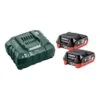 METABO - Set Φόρτισης 12V Φορτιστής ASC 55 + 2x4.0Ah Μπαταρίες LiHD -Ergalia Κατάστημα set 12v sc 30 2x20ah li power 1