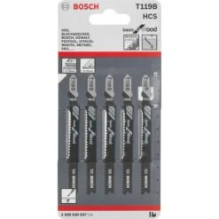 BOSCH - T119B Πριονόλαμα Σέγας Ξύλου Σετ 5 τμχ