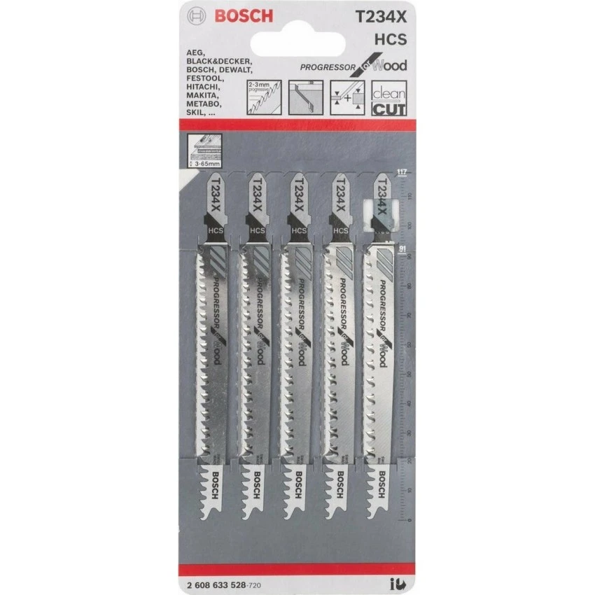 BOSCH - T234X Πριονόλαμα Σέγας Progressor For Wood Σετ 5 τμχ 3 BOSCH - T234X Πριονόλαμα Σέγας Progressor For Wood Σετ 5 τμχ