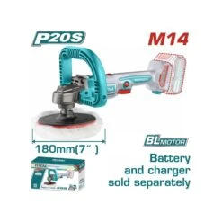 TOTAL - TAPLI2018 Γωνιακός Αλοιφαδόρος Μπαταρίας 180mm 20V (Solo)