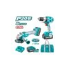 TOTAL - TCKLI6015 Σετ Κρουστικό Δραπανοκατσάβιδο & Γωνιακός Τροχός Μπαταρίας 20V (2x4.0Ah) -Ergalia Κατάστημα tckli6015