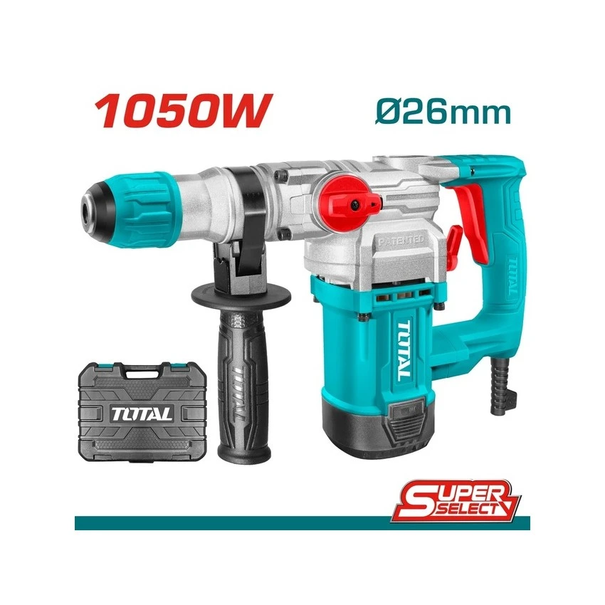 TOTAL - TH110266 Πιστολέτο Σκαπτικό - Περιστροφικό SDS-PLUS 1.050W 3 TOTAL - TH110266 Πιστολέτο Σκαπτικό - Περιστροφικό SDS-PLUS 1.050W