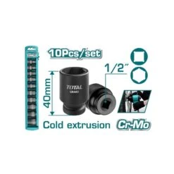 TOTAL - THISTD12101 Σετ Καρυδάκια Αέρος Εξάγωνα 1/2" 10 Τεμάχια