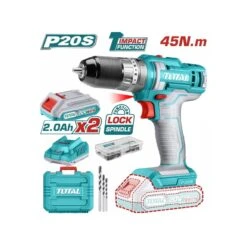 TOTAL - TIDLI201452E Δραπανοκατσάβιδο Κρουστικό Μπαταρίας 20V (2x2.0Ah)