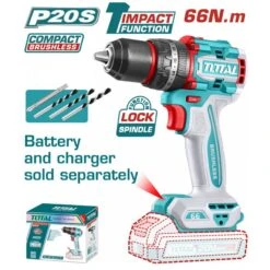 TOTAL - TIDLI206681 Δραπανοκατσάβιδο Κρουστικό Μπαταρίας 20V (Solo)