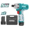 TOTAL - TIRLI1201 Κατσαβίδι Παλμικό Μπαταρίας 12V (2x1.5Ah) -Ergalia Κατάστημα tirli1201