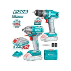 TOTAL - TOSLI230702 Σετ Δραπανοκατσάβιδο & Μπουλονόκλειδο Μπαταρίες 20V (2x2.0Ah)