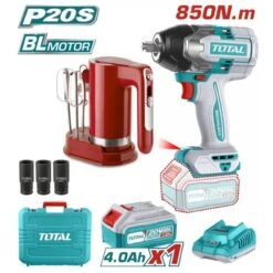 TOTAL - TOSLI240313E Σετ Μπουλονόκλειδο & Μίξερ Μπαταρίας 1/2" 20V (1x4.0Ah)