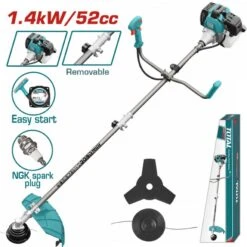 TOTAL - TP5524421 Θαμνοκοπτικό Βενζίνης με Διαιρούμενο Μπαστούνι 52cc